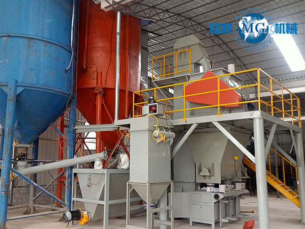 年產(chǎn)10萬(wàn)噸干粉砂漿生產(chǎn)線的組成，年產(chǎn)10萬(wàn)噸干粉砂漿生產(chǎn)線有什么優(yōu)勢(shì)？